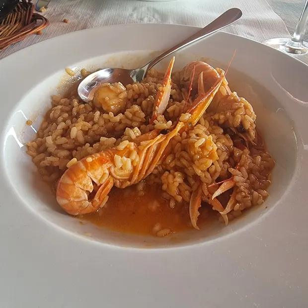 Arroz del Senyoret con langostino